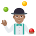 🤹🏽‍♂️ man juggling: medium skin tone display on JoyPixels